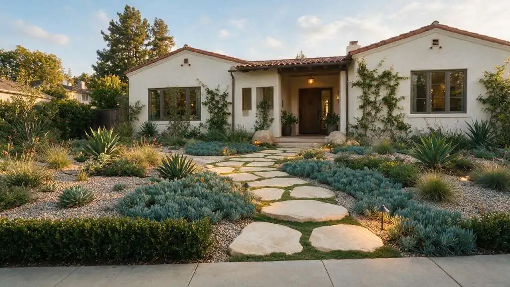 drought tolerant front yard glendora